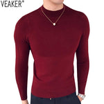 2018 Autumn New Men's Turtleneck  Sweaters Pullover Male Solid