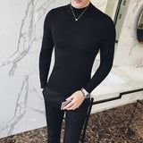 2018 Autumn New Men's Turtleneck  Sweaters Pullover Male Solid