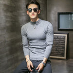 2018 Autumn New Men's Turtleneck  Sweaters Pullover Male Solid