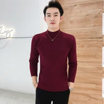 2018 Autumn New Men's Turtleneck  Sweaters Pullover Male Solid