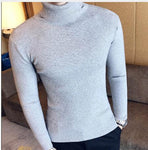 Turtleneck Sweater Men Wool Pullover Mens Sweaters Stripe