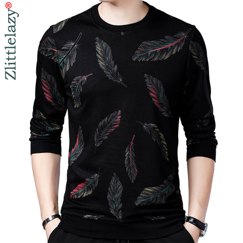 designer pullover feather men sweater dress thin jersey knitted s